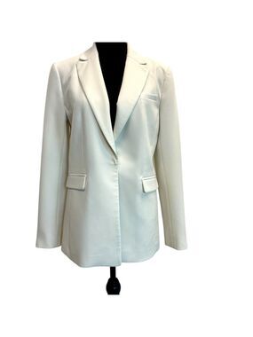 Banana republic white tailored single breasted blazer Sz 6 professional business